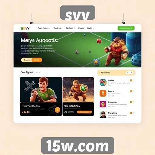 Análise da interface do site svv para jogadores
